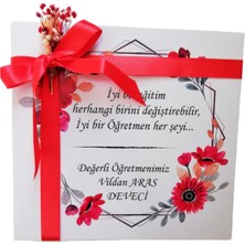 Mynil Öğretmenler Günü Madlen Çikolata Kutusu 48'li Isme Özel (Pelit Valonia)