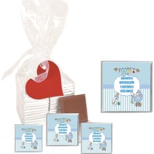 Mynil Madlen Çikolata Aramıza Hoşgeldin Yakışıklı Oğlumuz 35 Adet Jelatin Poşetli Kalpli Etiketli