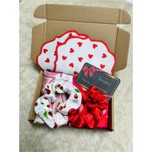 Sevgililer Günü Özel Love Fular Toka Bandana Hediye Seti