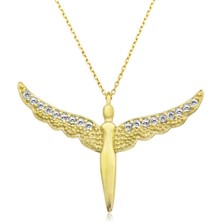 ​gümüş Gold Kanatlı Melek Bayan Kolye