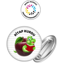 Kitap Kurdu Öğrenci Rozet 5 Adet