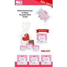 Mynil Madlen Çikolata Sargılı Kız Bebek Hoş Geldin Bebek 25 Adet