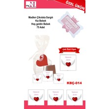 Mynil Madlen Çikolata Sargılı Kız Bebek Hoş Geldin Bebek 75 Adet