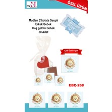 Mynil Madlen Çikolata Sargılı Erkek Bebek Hoş Geldin Bebek 50 Adet