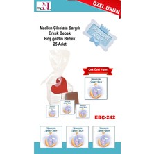 Mynil Madlen Çikolata Sargılı Erkek Bebek Hoş Geldin Bebek 25 Adet