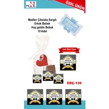 Mynil Madlen Çikolata Sargılı Erkek Bebek Hoş Geldin Bebek 10 Adet