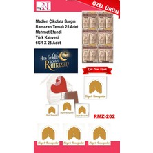 Mynil Madlen Çikolata Sargılı Ramazan Temalı 25 Adet - Mehmet Efendi Türk Kahvesi 6gr x 25 Adet