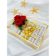 Mynil 3 Gül Süslemeli Kız Isteme Çikolatası 160 Adet