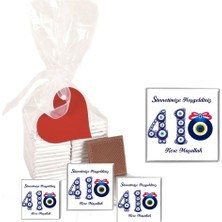 Mynil Madlen Çikolata Sünnetimize Hoşgeldiniz Marka 70 Adet Jelatin Poşetli Kalpli Etiketli