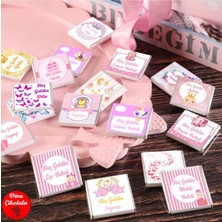 Mynil Kız Bebek Çikolatası 50 Adet Madlen Çikolata Gümüş