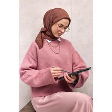 Silk Home Viskon Velora Eşarp Dört Mevsim Labirent Desen Pastel Mor 90X90