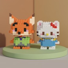 Teknik Durak Sevimli Ikili Karakter Nano Blok Seti - 3D Mikro Yapım Figürleri (2 Farklı Model)