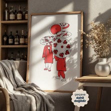 Persona Istanbul Kızıl Şemsiyeler - Doğu'nun Grafik Ritmi Posteri (Çerçevesiz)