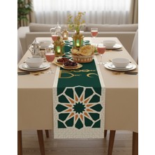 Ramazan Ayı Motifli Dijital Baskılı Runner Masa Örtüsü 40X140 cm
