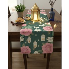 Ramazan Ayı Motifli Dijital Baskılı Runner Masa Örtüsü 40X140 cm