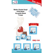 Mynil Madlen Çikolata Sargılı Erkek Bebek Hoş Geldin Bebek 75 Adet