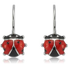 Gümüş Sallantılı Uğur Böceği Çocuk Küpesi