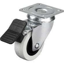 Epilons 334 - 50X20 mm Çift Bilyalı Tablalı Frenli Teker 4 Adet