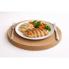 Wicker Rustic Hasır Amerikan Servisi, Supla, Yemek Seti,