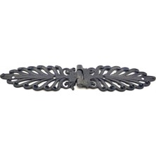 Epilons Antika Tarz Dekoratif Pirinç Yaprak Desenli Menteşe - 55X265 Mm, Oksit