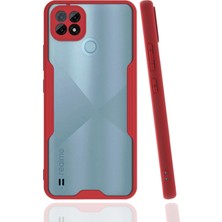 Newface Realme C21 Kılıf Platin Silikon - Kırmızı