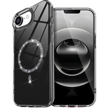 Newface Apple Iphone 16E Live Diamond Magsafe Kapak - Siyah