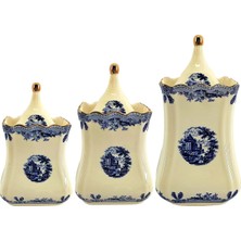 LuckyArt Margaret New Bone Vazo Form 3lu Kavanoz Seti