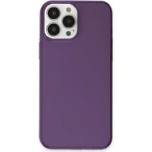 Newface Iphone 13 Pro Max Kılıf Pc Sert Şeffaf Kapak - Mor
