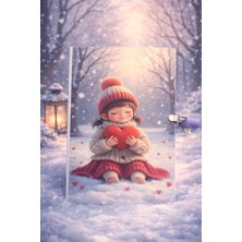 Angelphoto Kilitli Defter Kalpli Çocuklu Hatıra Defteri Anı Defteri Günlük Konsept Defter