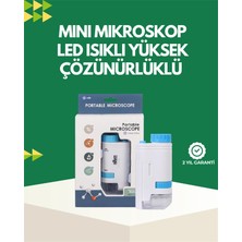 Epilons LED Aydınlatmalı 80–200 Kat Büyütmeli Cep Mikroskop