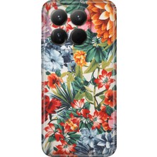 Nurdic Xiaomi MI15T 6.83" Kılıf 0.4mm Lazer Kesim Silikon Kapak Sanatsal Çiçek