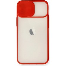 Newface Iphone 11 Kılıf Palm Buzlu Kamera Sürgülü Silikon - Kırmızı