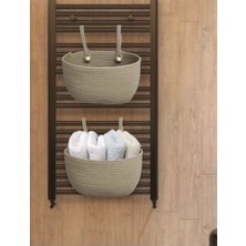 Wicker Rustic Banyo Düzenleyici, Organizer, Havluluk, Peçetelik