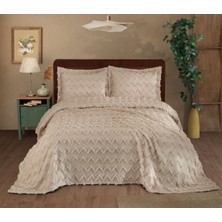 Danteel Home Nüans 3 Parça Çift Kişilik Yatak Örtüsü Bej
