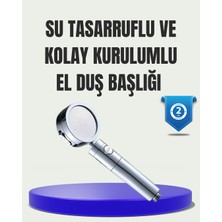 Masaj ve Yağmur Modlu Su Tasarruflu Duş Başlığı