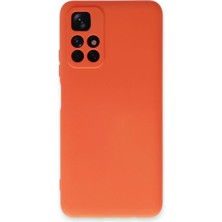Newface Xiaomi Redmi Note 11T Kılıf Nano Içi Kadife Silikon - Turuncu