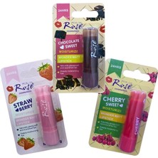 Epilons Yoğun Etkili Dudak Koruyucu Nemlendirici Balm Kiraz Çilek Çikolata (3lü Set)
