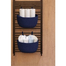 Wicker Rustic Banyo Düzeneyici, Organizer, Havluluk, Peçetelik