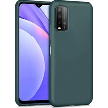 Newface Xiaomi Redmi 9t Kılıf Nano Içi Kadife Silikon - Koyu Yeşil