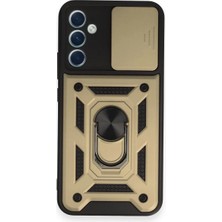 Newface Samsung Galaxy A54 5g Kılıf Pars Lens Yüzüklü Silikon - Gold