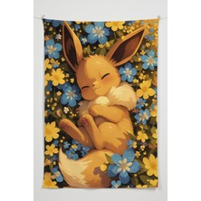 Charmbi Pokemon Duvar Örtüsü – Çok Renkli Anime Temalı Kumaş Oda Dekoru Tapestry