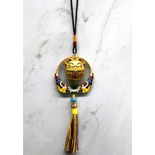 Epilons Renkli Püsküllü Şans Kedisi Feng Shui Askılık