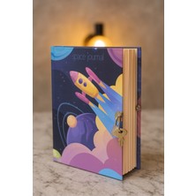 Angelphoto Space Journal Hatıra Anı Defteri Kilitli Defter Günlük