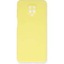 Newface Xiaomi Redmi Note 9 Pro Kılıf Nano Içi Kadife Silikon - Sarı