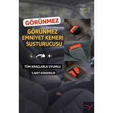 Fantasy Shop Tüm Araçlara Uygun Gizli Emniyet Kemeri Tokası Susturucu Aparatı Plastik 5 Adet