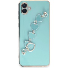 Newface Samsung Galaxy A04E Kılıf Esila Silikon - Su Yeşili