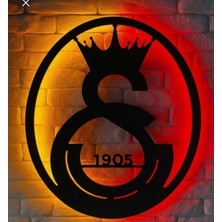 Tasarım Lazer Kesim Galatasaray Işıklı Taraftar Tablo Ahşap