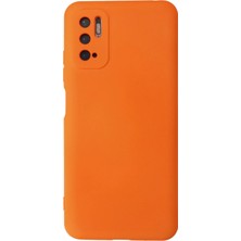 Newface Xiaomi Redmi Note 10 5g Kılıf Nano Içi Kadife Silikon - Turuncu