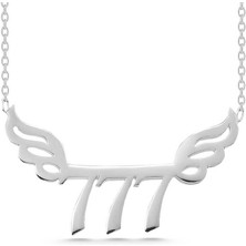 Gümüş 777 Melek Sayısı Kadın Kolye