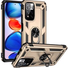 Newface Xiaomi Redmi Note 11 Pro Plus 5g Kılıf Sofya Yüzüklü Silikon Kapak - Gold